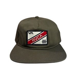 RVCA Khaki Cap with Red and White Patch